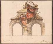 Gonzaga Pietro di Gottardo Design of the Decoration for the Resurrection Gate with the Iberian Chapel in Moscow on the Occasion of the Coronation of Alexander I - Hermitage